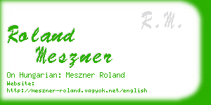 roland meszner business card